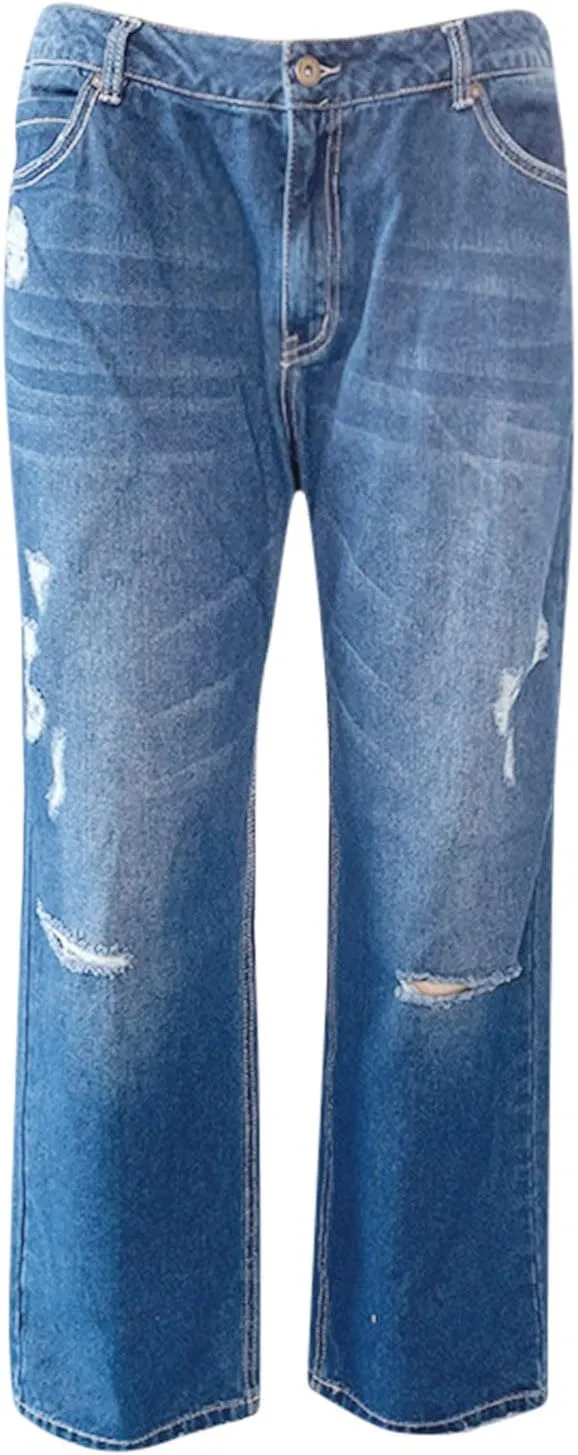 LCMTWX Trendy Jeans for Women 2024 Bib Washed Overalls Rompers Ripped Women's Denim Women's Jeans Flare Stretch