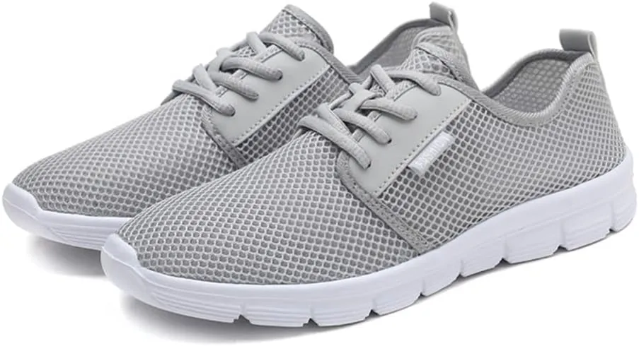 LEADER SHOW Men's Lace Up Casual Breathable Gym Tennis Shoes Athletic Training Running Sneakers