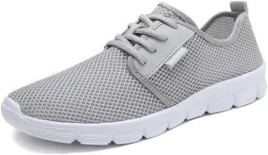 LEADER SHOW Men's Lace Up Casual Breathable Gym Tennis Shoes Athletic Training Running Sneakers