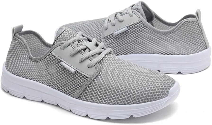 LEADER SHOW Men's Lace Up Casual Breathable Gym Tennis Shoes Athletic Training Running Sneakers