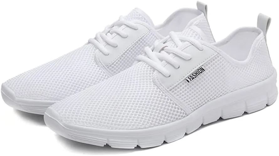 LEADER SHOW Men's Lace Up Casual Breathable Gym Tennis Shoes Athletic Training Running Sneakers