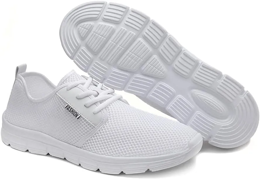 LEADER SHOW Men's Lace Up Casual Breathable Gym Tennis Shoes Athletic Training Running Sneakers
