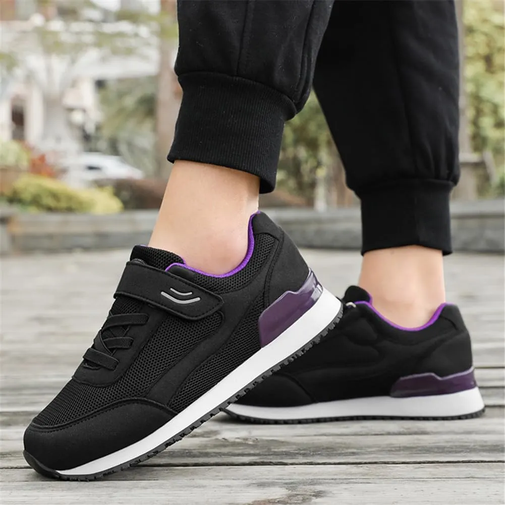LEADER SHOW Women's Comfort Walking Shoes Casual Safety Non-Slip Elderly Hook-and-Loop Sneakers