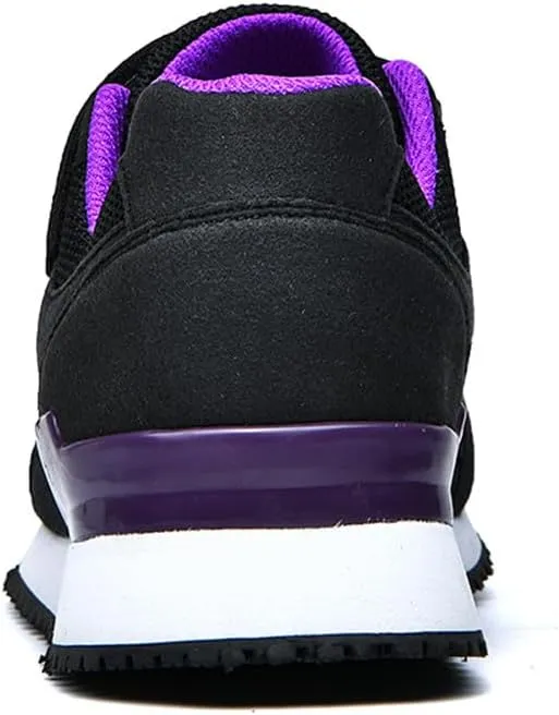 LEADER SHOW Women's Comfort Walking Shoes Casual Safety Non-Slip Elderly Hook-and-Loop Sneakers