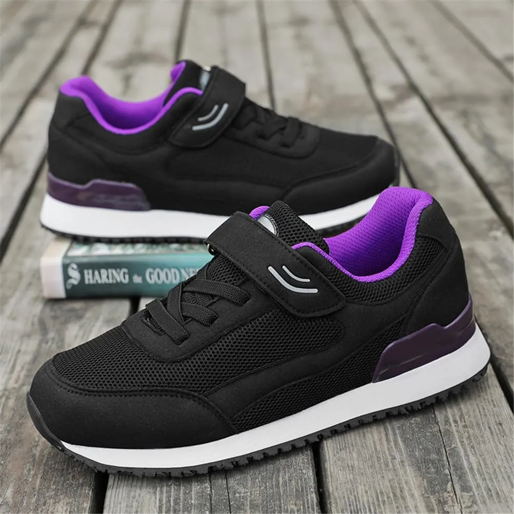 LEADER SHOW Women's Comfort Walking Shoes Casual Safety Non-Slip Elderly Hook-and-Loop Sneakers