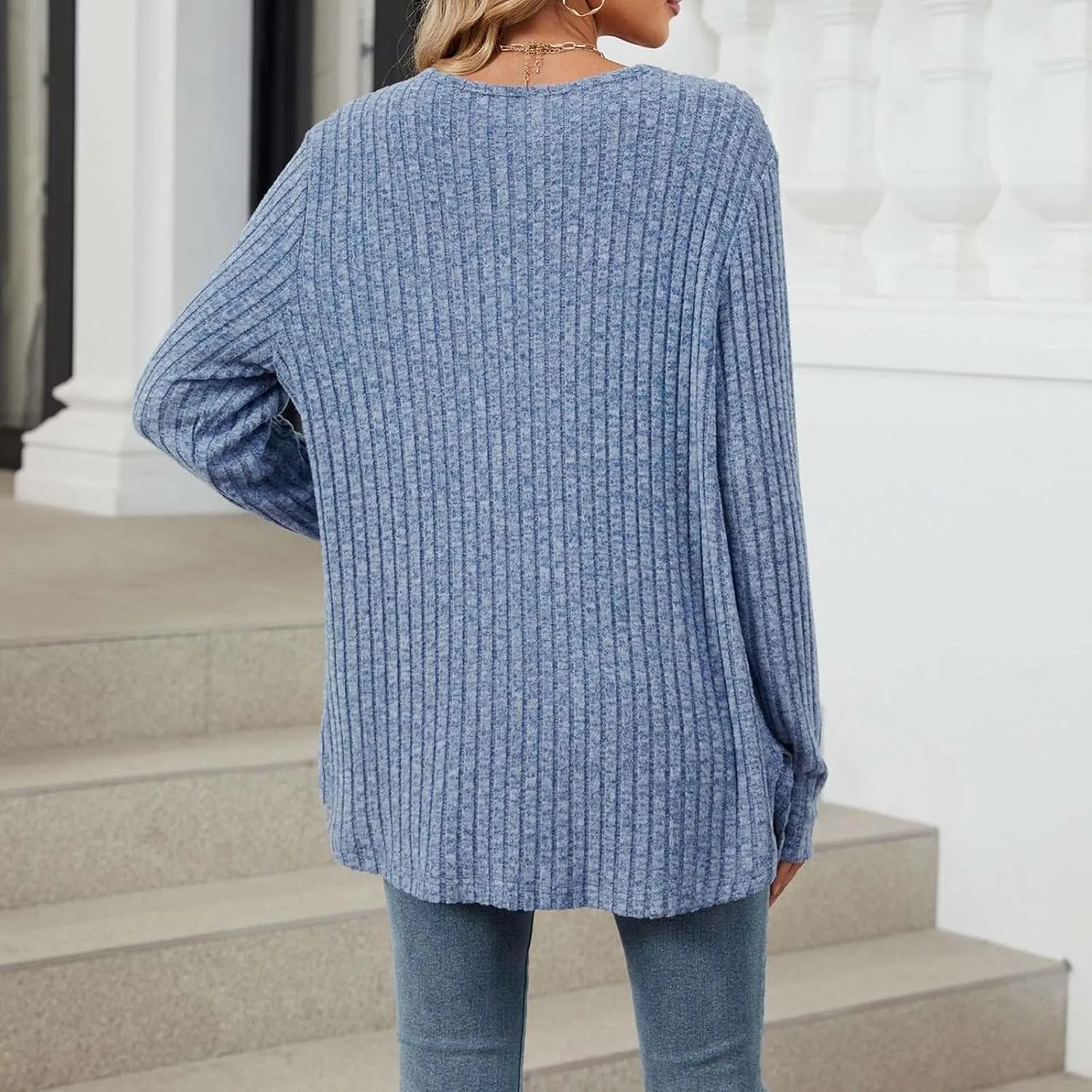 Lightweight Cardigan Sweaters Women 2024 Fall Fashion Long Sleeve Open Front Button Down V Neck Knit Jacket Winter