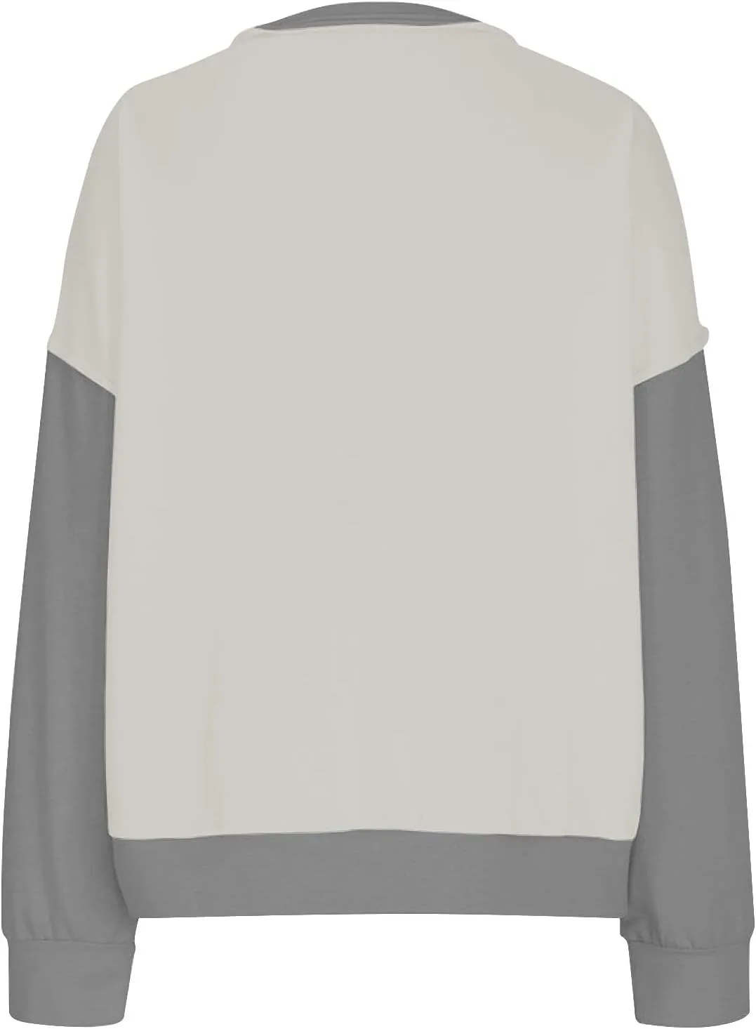 Lightweight Sweatshirts for Women Trendy Oversize Long Sleeve Top Color Block Pullover Classic Crew Neck Sweat Shirt