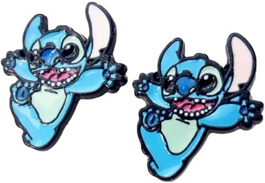 Lilo & Stitch"STITCH" Metal Enamel Stud Earrings