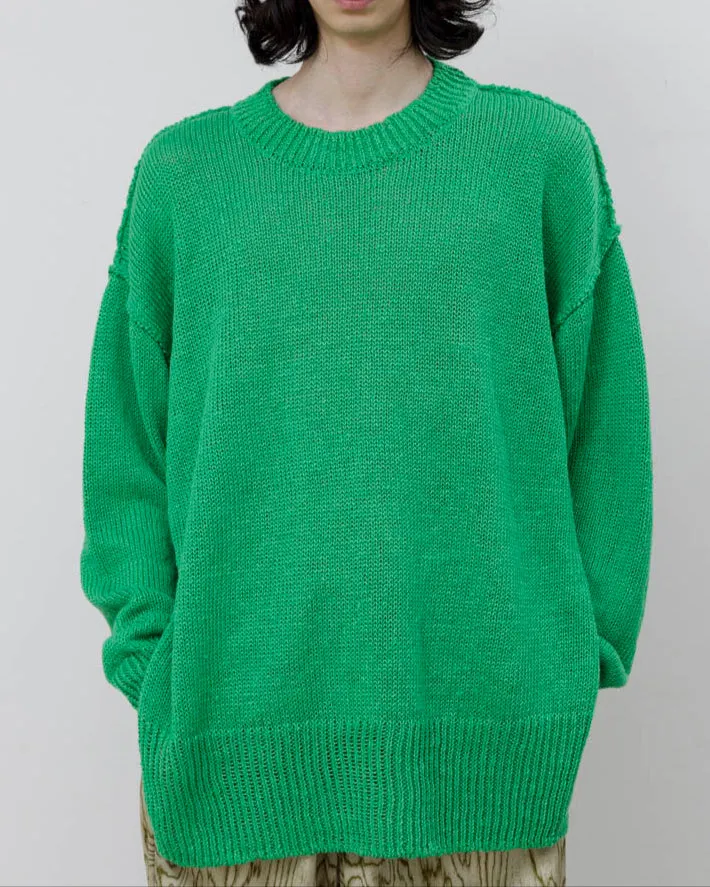Linen low gauge knit sweater
