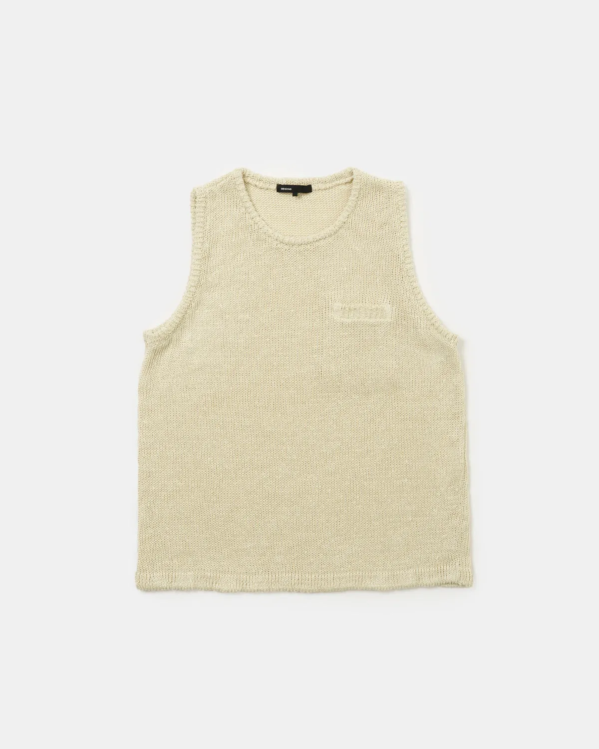 Linen low gauge knit tank top