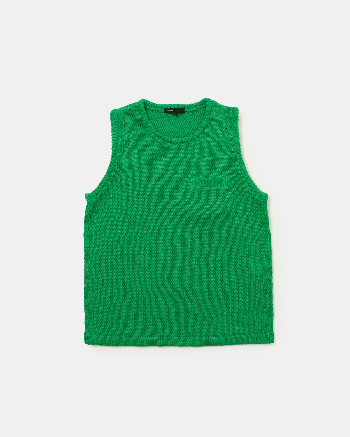 Linen low gauge knit tank top