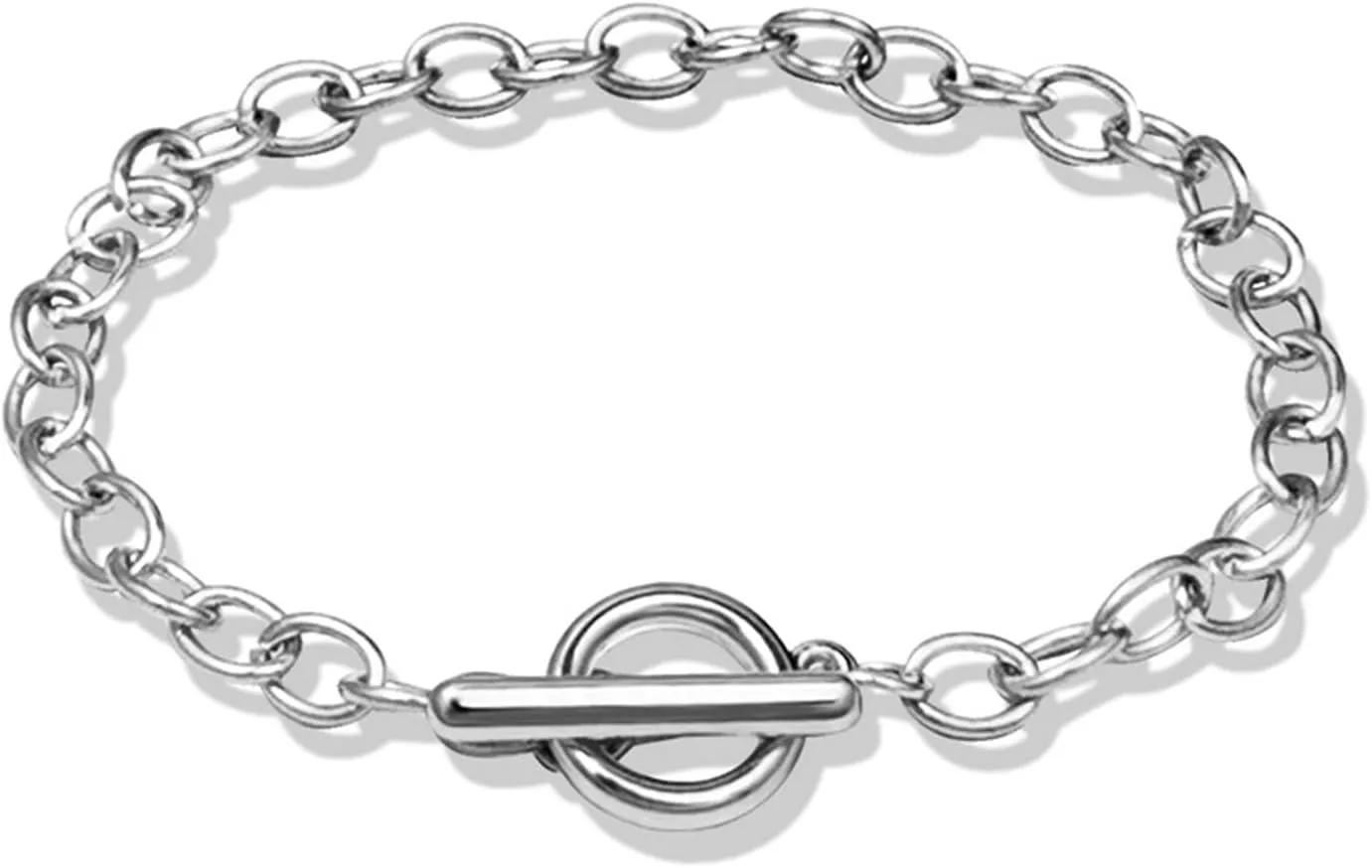 Link Bangle Bracelets for Women Men 14K Gold Plated Charm Bracelets OT Toggle Link Bangle Punk Jewelry