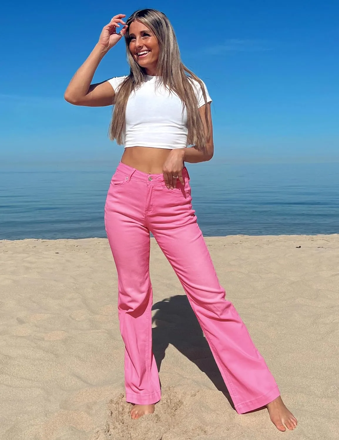 luvamia Wide Leg Jeans for Women Distressed Baggy High Waisted 90s Jeans Stretchy Denim Pants Trendy