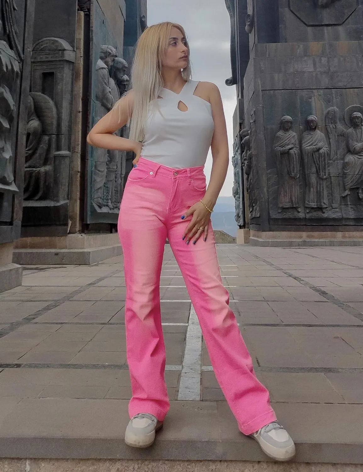 luvamia Wide Leg Jeans for Women Distressed Baggy High Waisted 90s Jeans Stretchy Denim Pants Trendy