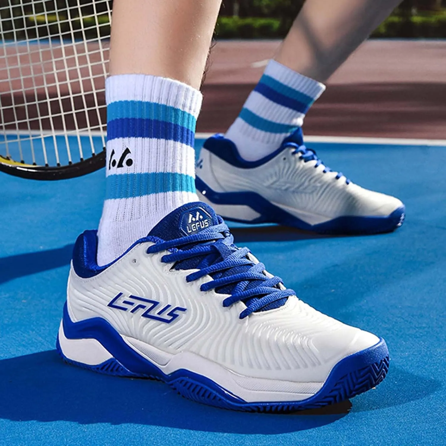 Men's Badminton Tennis Shoes Indoor Outdoor Pickleball Shoes Racquetball Squash with Arch Support Court Training