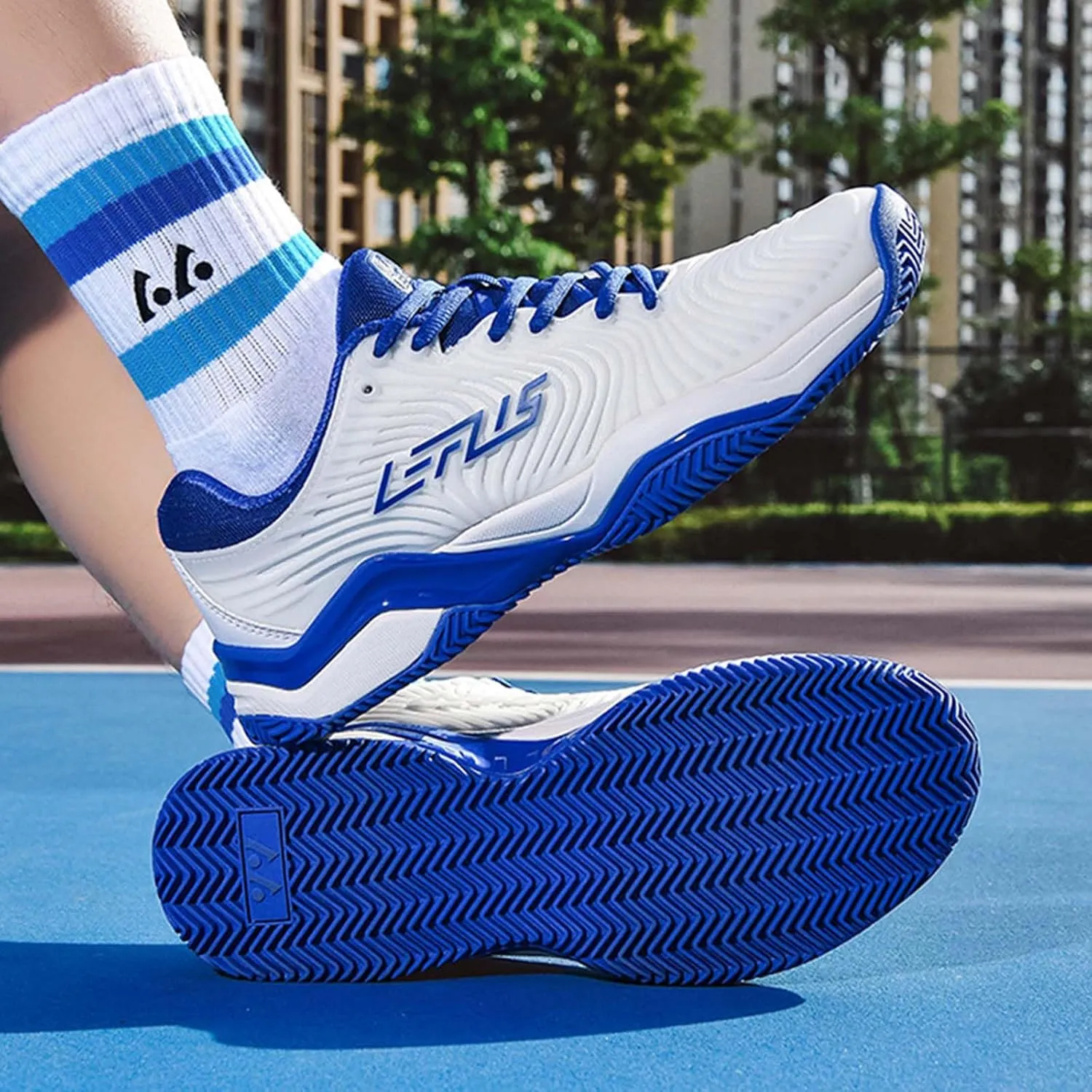 Men's Badminton Tennis Shoes Indoor Outdoor Pickleball Shoes Racquetball Squash with Arch Support Court Training