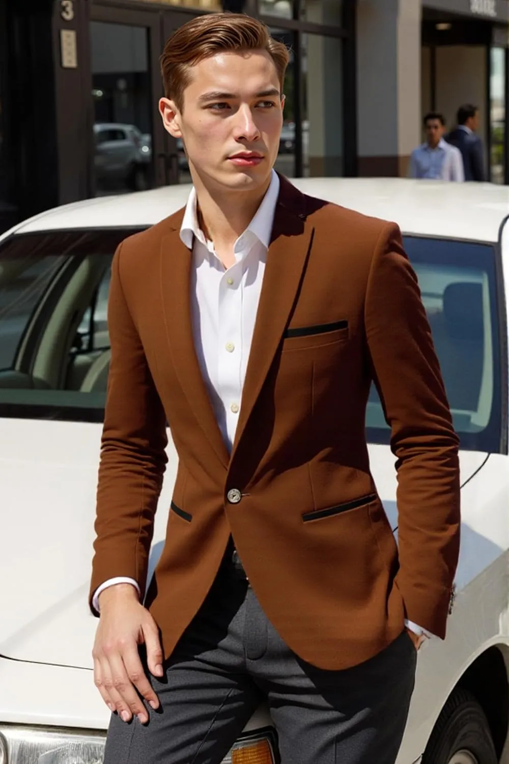 Mens Casual Corduroy Blazer Sport Coat Slim Fit One Button Notch Lapel Suit Jacket for Daily Wear, Work, Wedding & Party