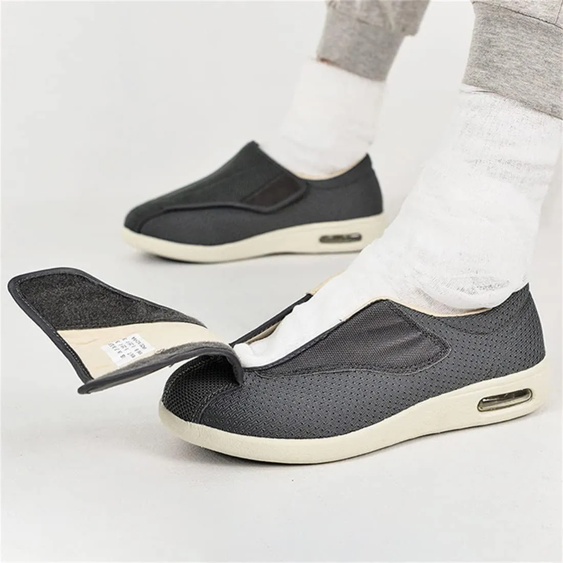 Men's Diabetic Shoes Comfortable Casual Orthopedic Shoes Lightweight Seniors Edema Sneakers Breathable Walking Trainers