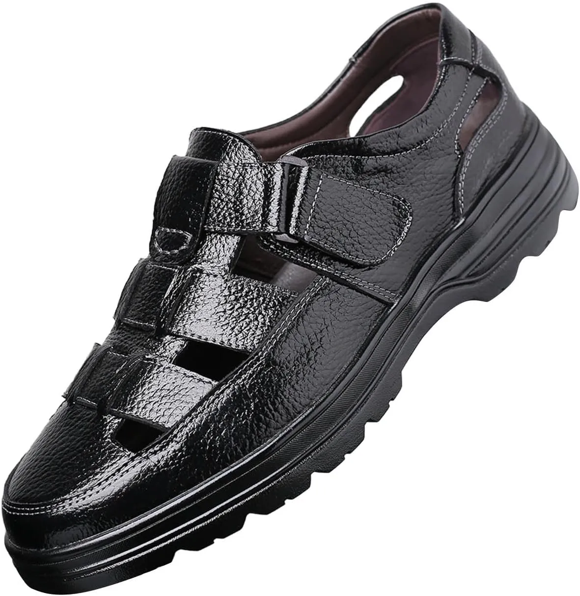 Mens Dress Sandals Fashion Brown Working Business Sandal Summer Breathable Synthetic Office Oxfords Cocktail Party Formal Shoes