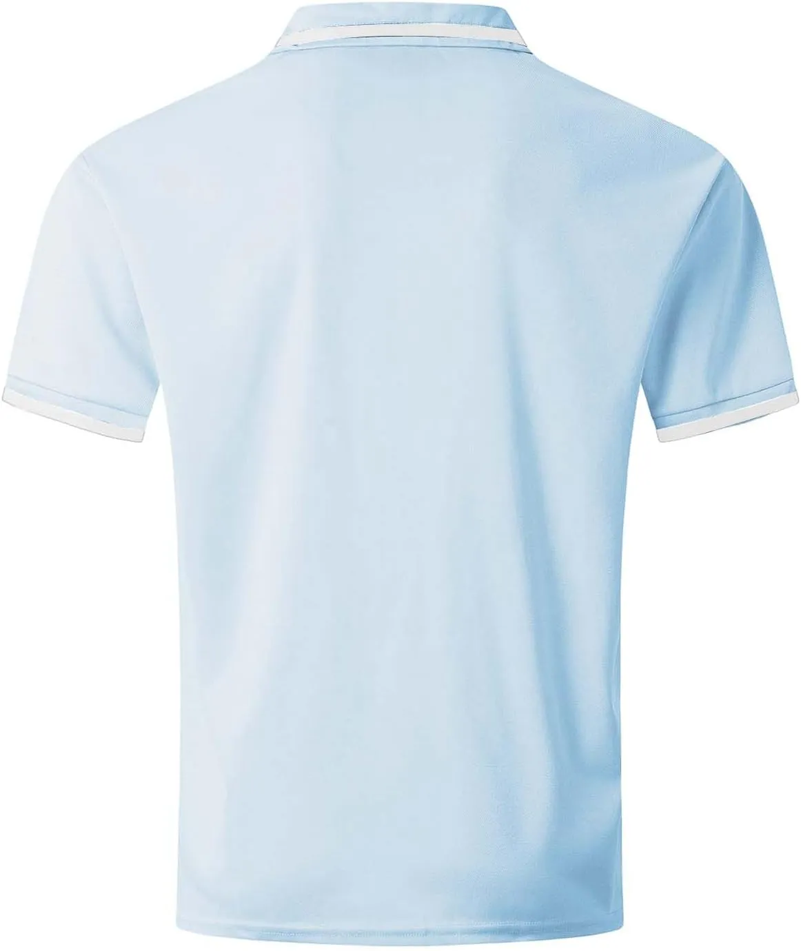 Men's Golf Polo Shirts Button Down Short Sleeve Classic Fit Blouse Tunic Tops Gym Muscle Tees Sports Workout Shirts
