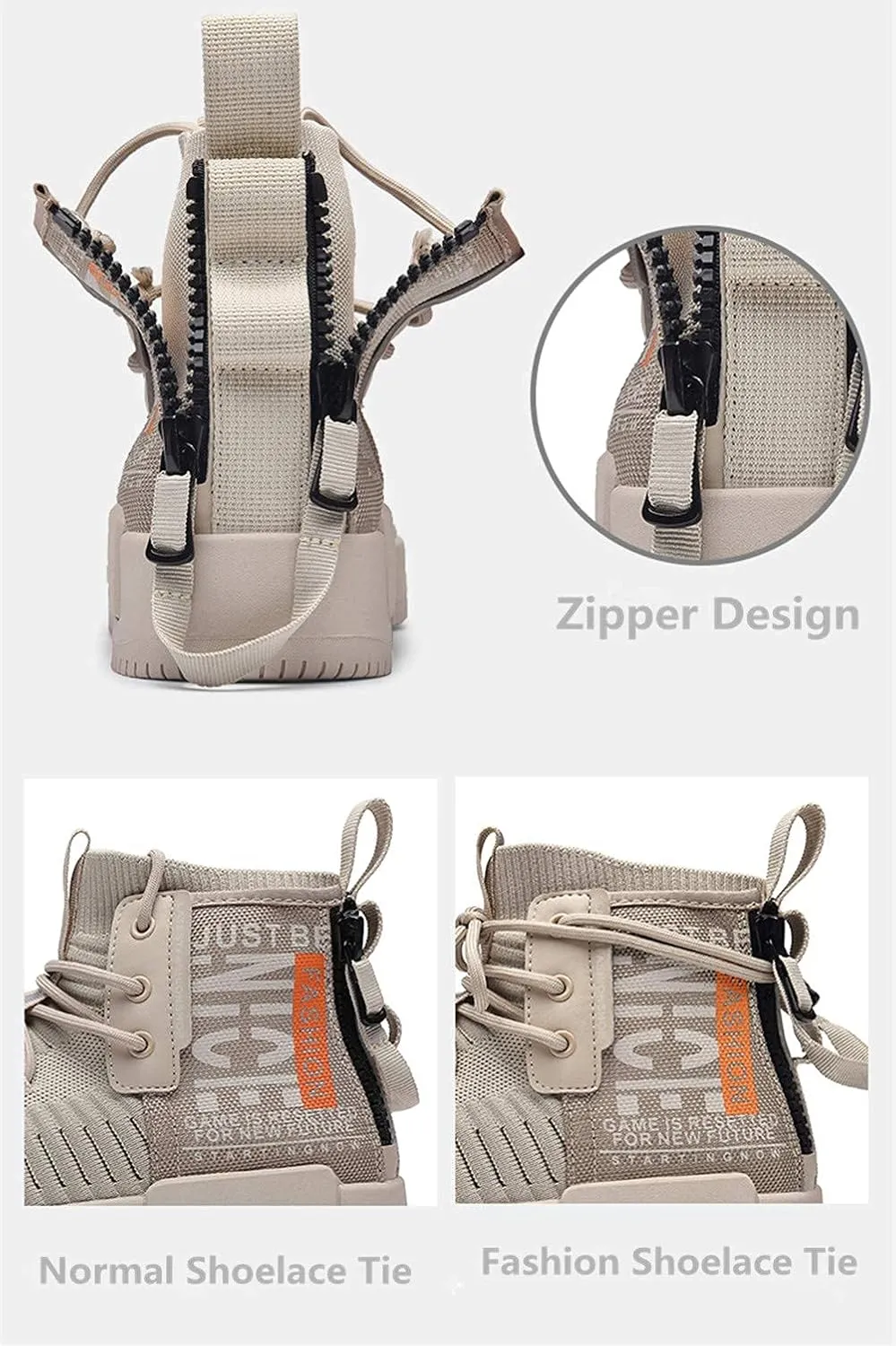 Mens High Top Fashion Sneaker Casual Slip on Walking Shoes for Men