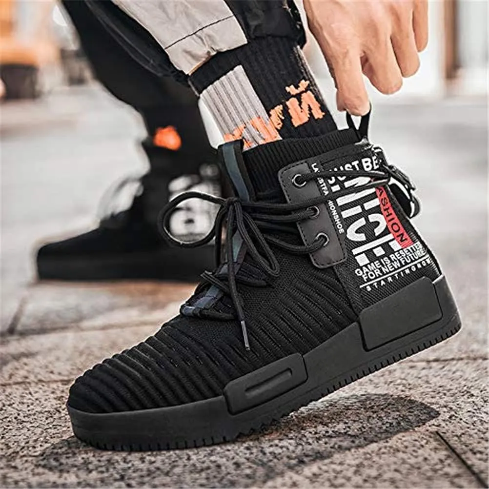Mens High Top Fashion Sneaker Casual Slip on Walking Shoes for Men