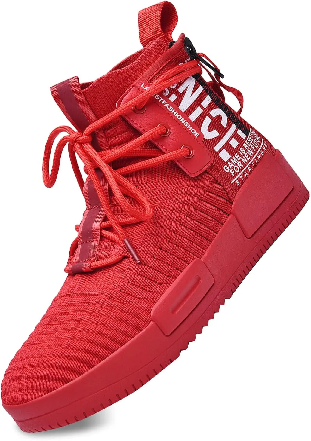 Mens High Top Fashion Sneaker Casual Slip on Walking Shoes for Men
