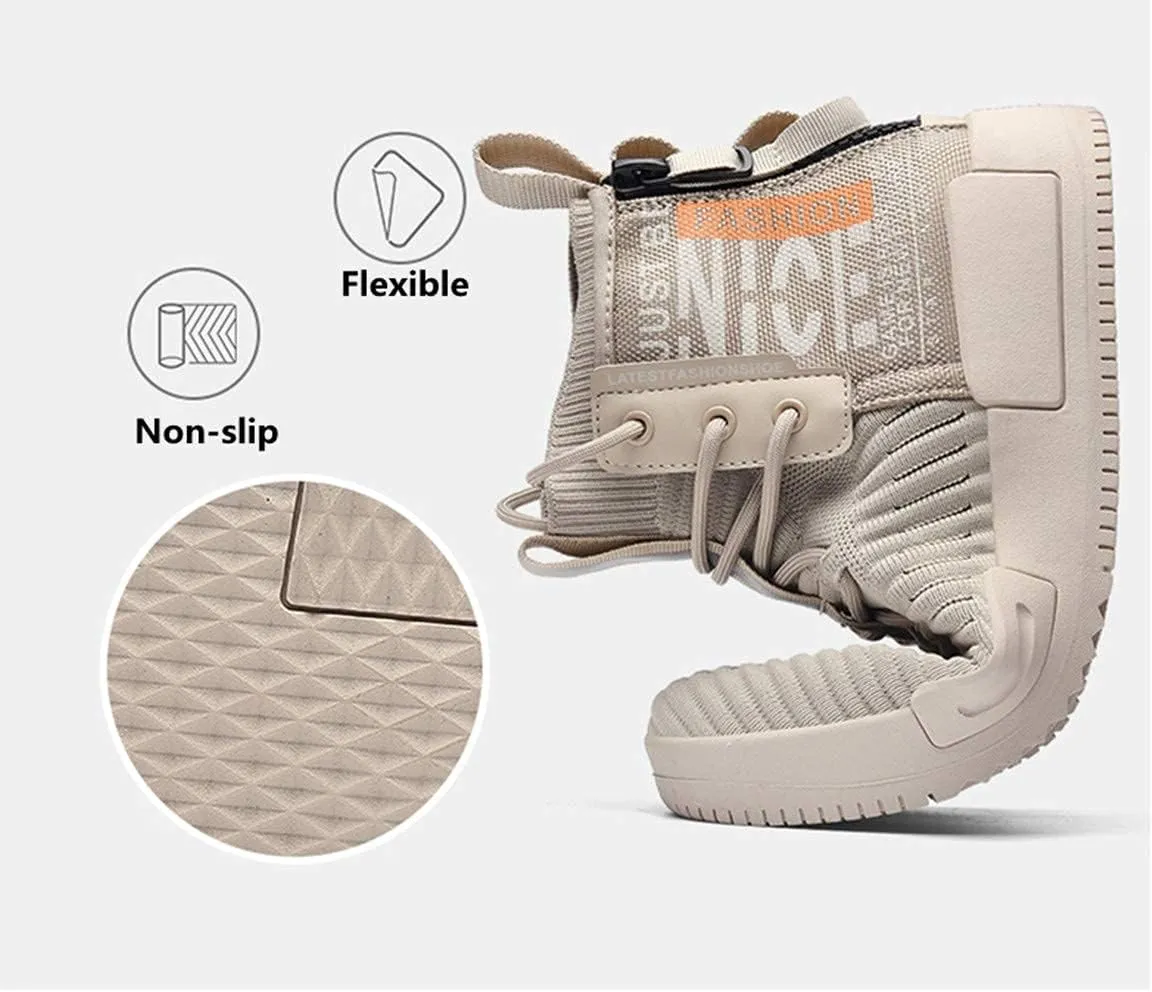 Mens High Top Fashion Sneaker Casual Slip on Walking Shoes for Men