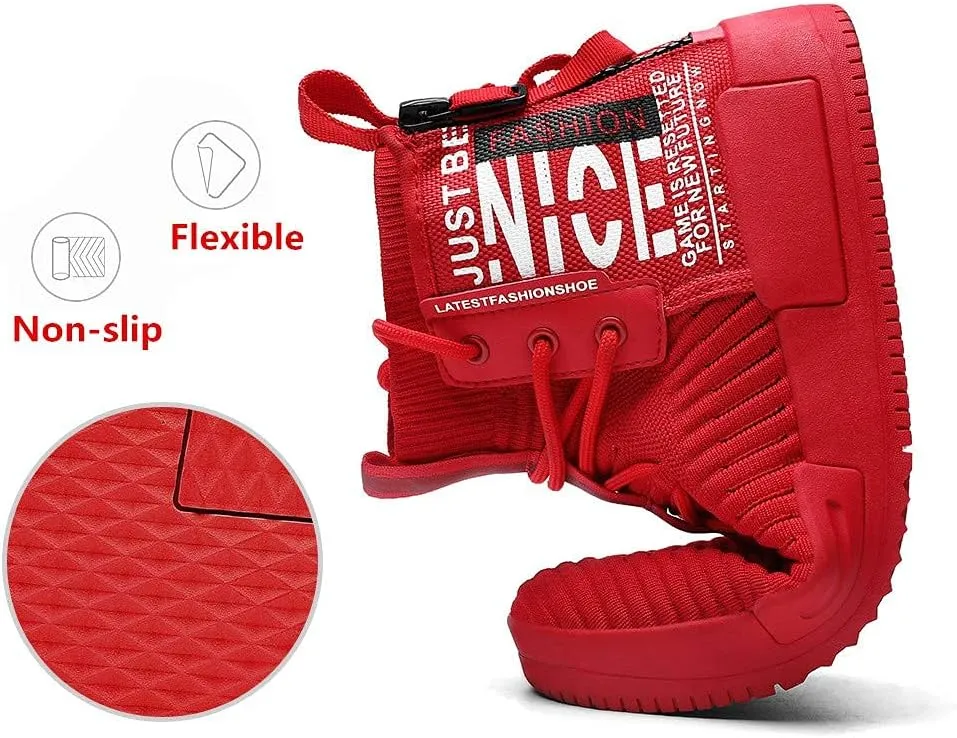 Mens High Top Fashion Sneaker Casual Slip on Walking Shoes for Men