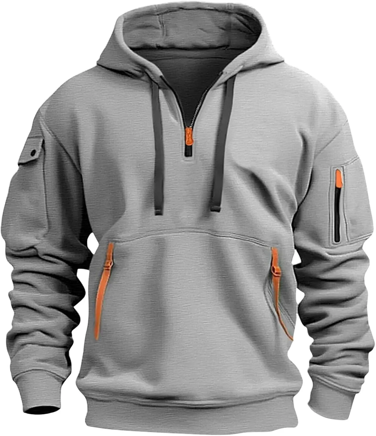 Men's Hoodies Stylish Fall Trendy Long Sleeve Lightweight Drawstring Hoodies Outerwear Fashion Soft Sweatshirt