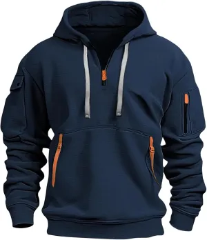 Men's Hoodies Stylish Fall Trendy Long Sleeve Lightweight Drawstring Hoodies Outerwear Fashion Soft Sweatshirt