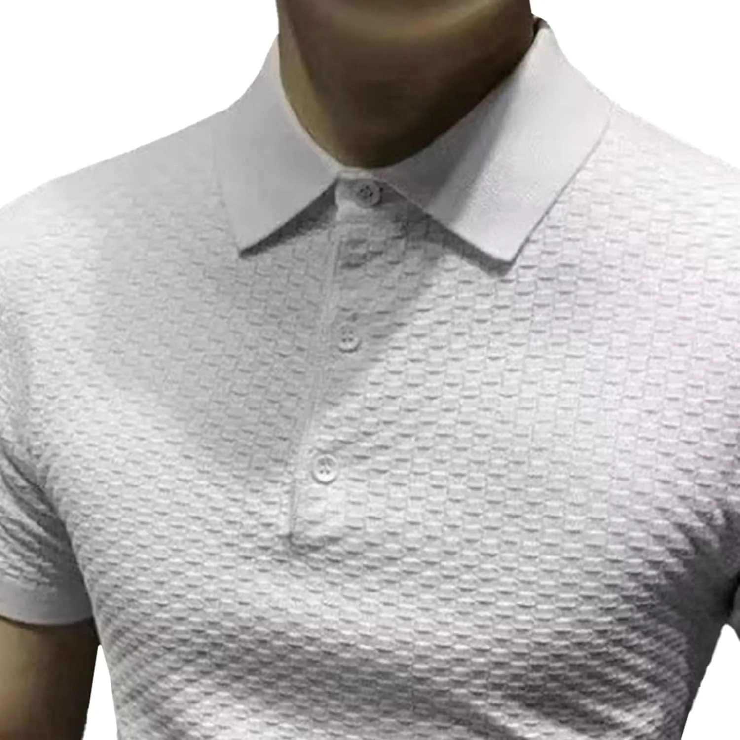 Mens Knit Polo Shirts Casual Slim Fit Short Sleeve Summer Golf Tee Shirt Classic Button Basic Textured T Shirts