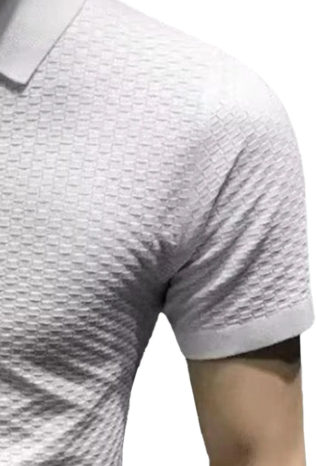 Mens Knit Polo Shirts Casual Slim Fit Short Sleeve Summer Golf Tee Shirt Classic Button Basic Textured T Shirts