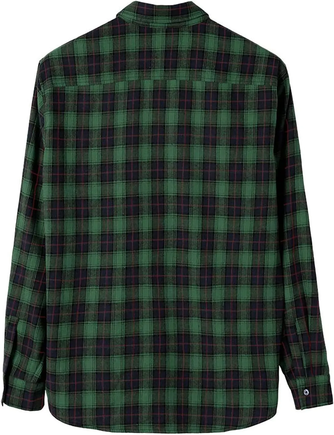 Mens Long Sleeve Shirt for Men Warm Casual Soft Button Down Plaid Shirt Regular Lightweight Shirt Jacket Plus Size