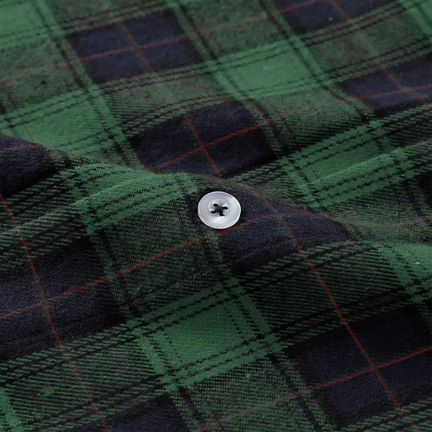 Mens Long Sleeve Shirt for Men Warm Casual Soft Button Down Plaid Shirt Regular Lightweight Shirt Jacket Plus Size