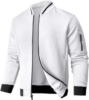 Mens Loose Fit Lightweight Jacket Casual Stylish bomber Jacket