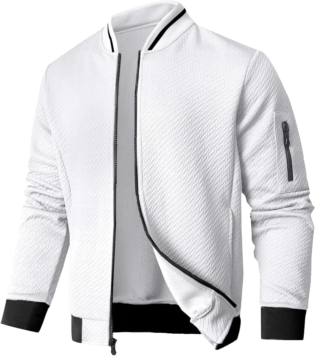 Mens Loose Fit Lightweight Jacket Casual Stylish bomber Jacket