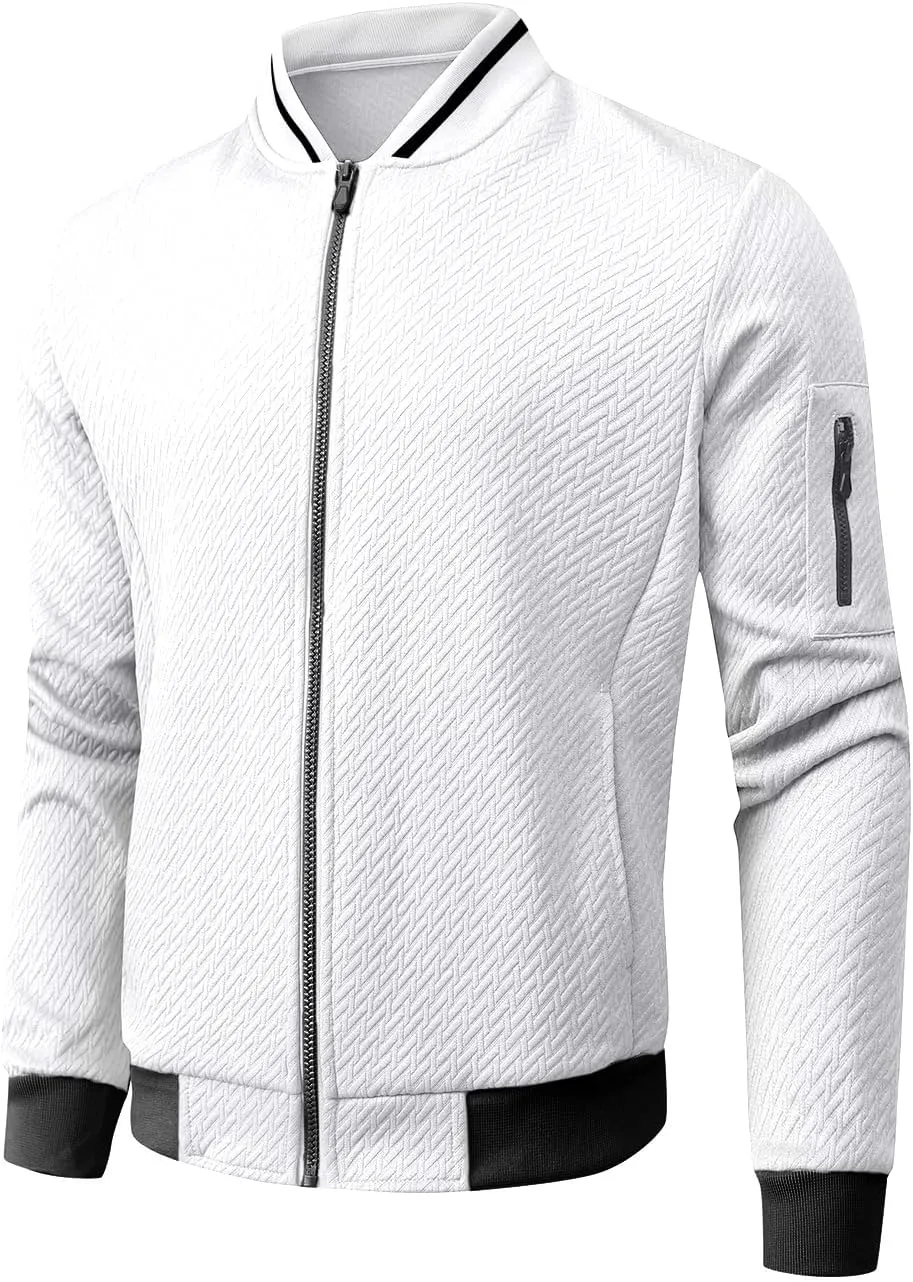 Mens Loose Fit Lightweight Jacket Casual Stylish bomber Jacket