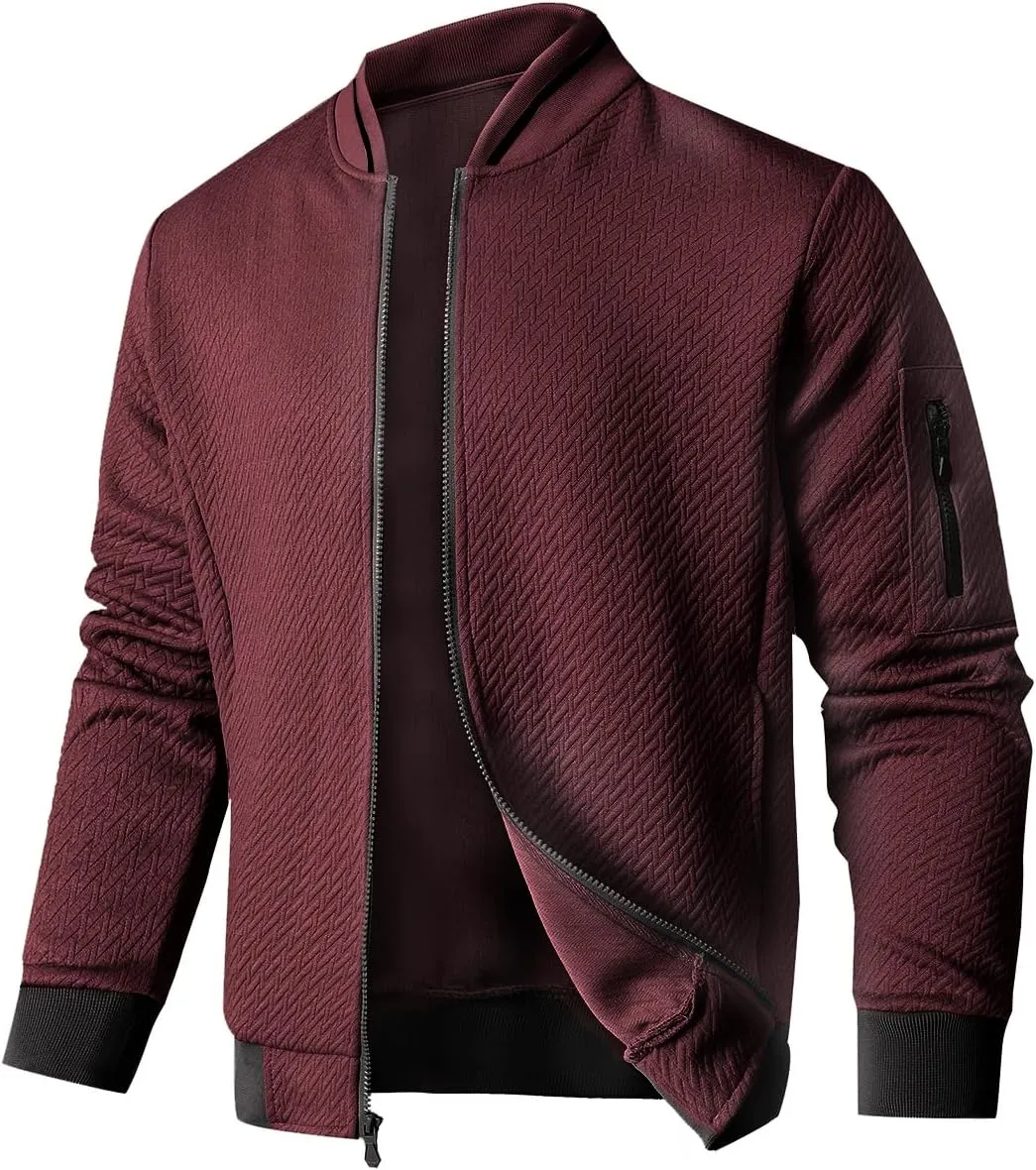 Mens Loose Fit Lightweight Jacket Casual Stylish bomber Jacket