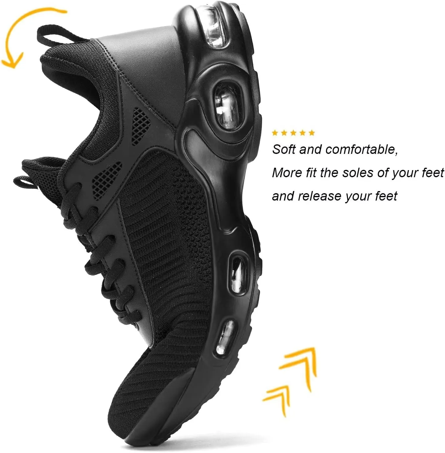 Mens Running Shoes Lightweight Breathable Air Walking Tennis Shoes Comfort Work Fashion Basketball Sneakers Trainers