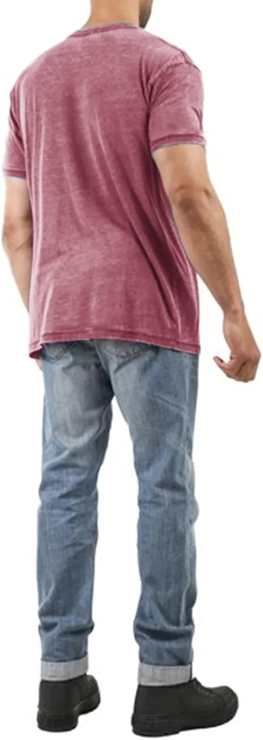 Men's Short Sleeve Soft T-Shirt Casual Solid Color Crew Neck Tee Tops Pocket Shirt
