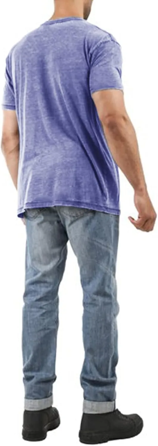 Men's Short Sleeve Soft T-Shirt Casual Solid Color Crew Neck Tee Tops Pocket Shirt