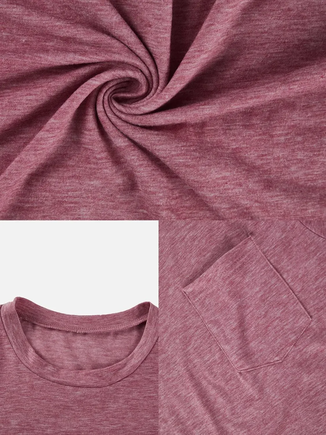 Men's Short Sleeve Soft T-Shirt Casual Solid Color Crew Neck Tee Tops Pocket Shirt