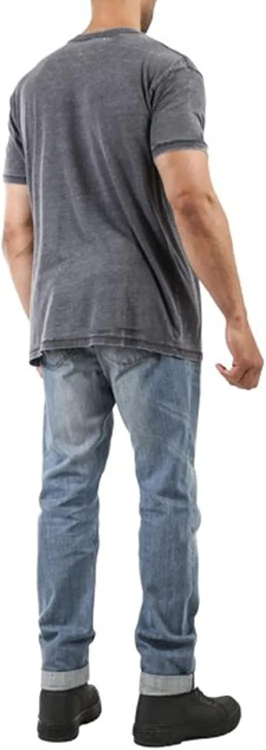 Men's Short Sleeve Soft T-Shirt Casual Solid Color Crew Neck Tee Tops Pocket Shirt