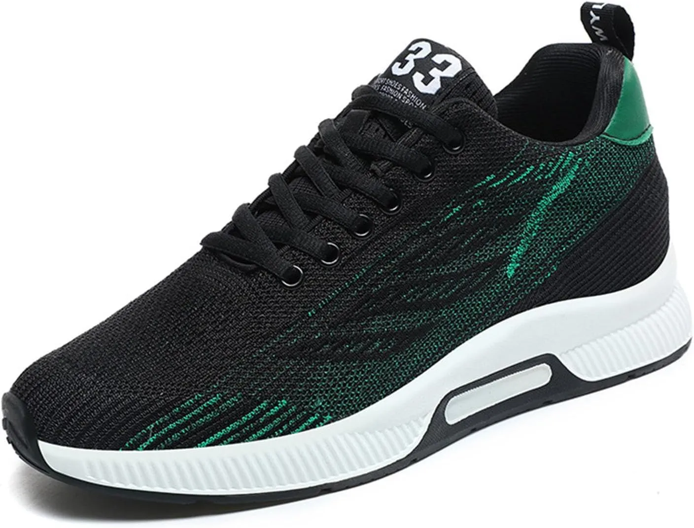 Men's Sneakers Lightweight Breathable Sports Shoes Casual Mesh Trainers with Hidden Lift Technology Stylish