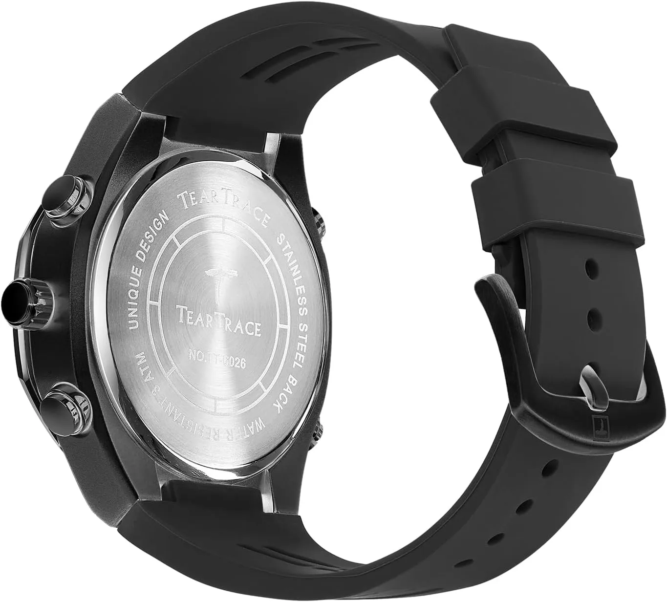 Men's Watch Analog-Digital Chronograph Waterproof Sport Watch Calendar Date Luminous Alarm Casual Work Hiking Running Wrist Watch with Second Hand and Silicone Strap