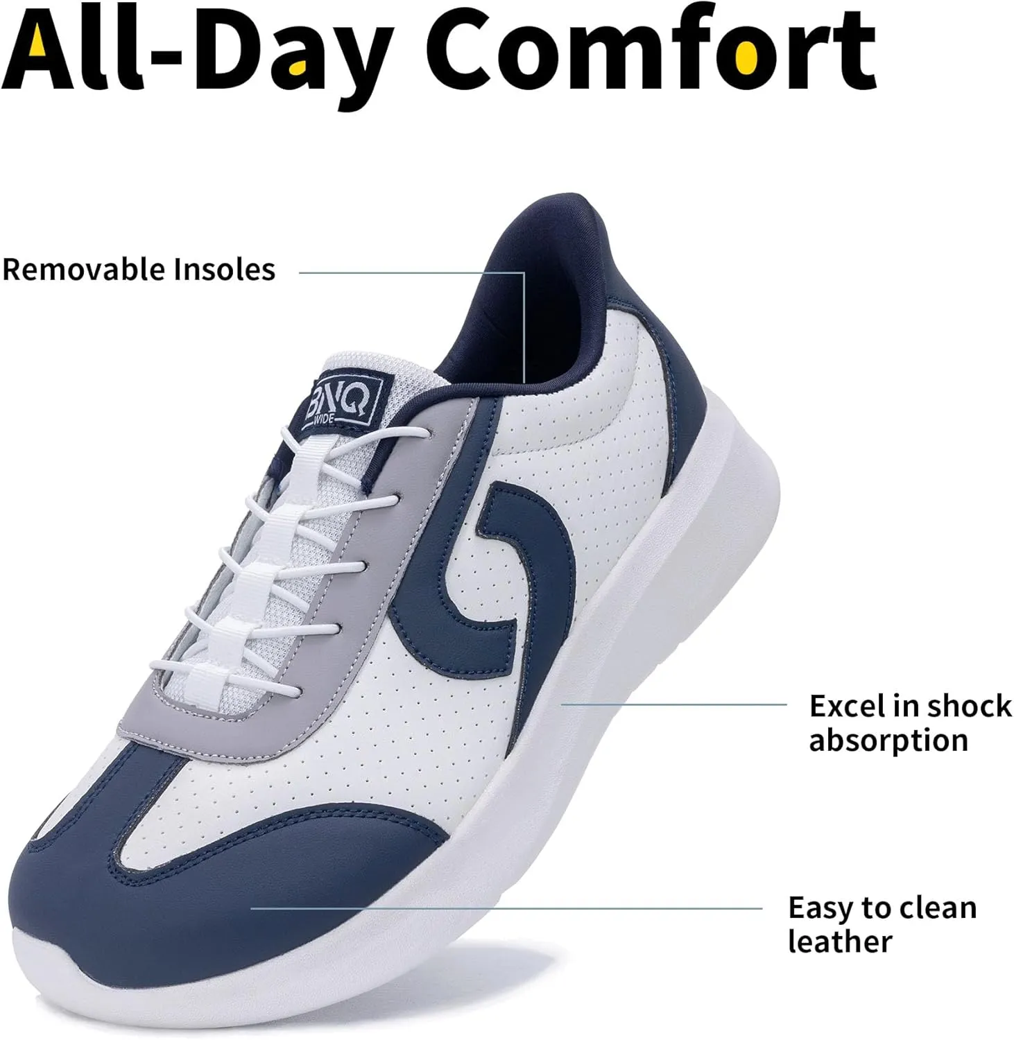 Mens Wide Toe Box Walking Shoes Arch Support Tennis Sneakers Zero Drop Minimalist Casual Shoes Size 7-12