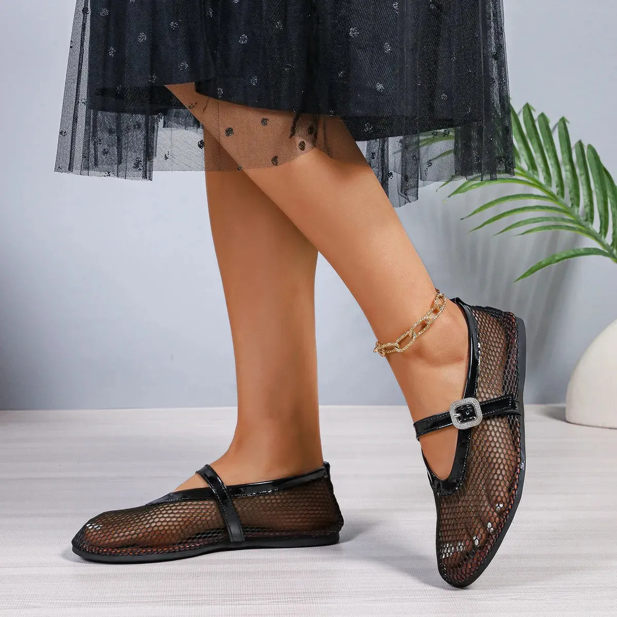 Mila Mesh Ballet Flats