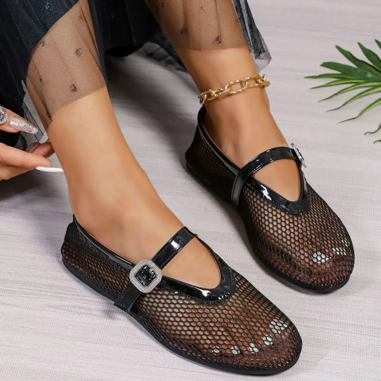 Mila Mesh Ballet Flats