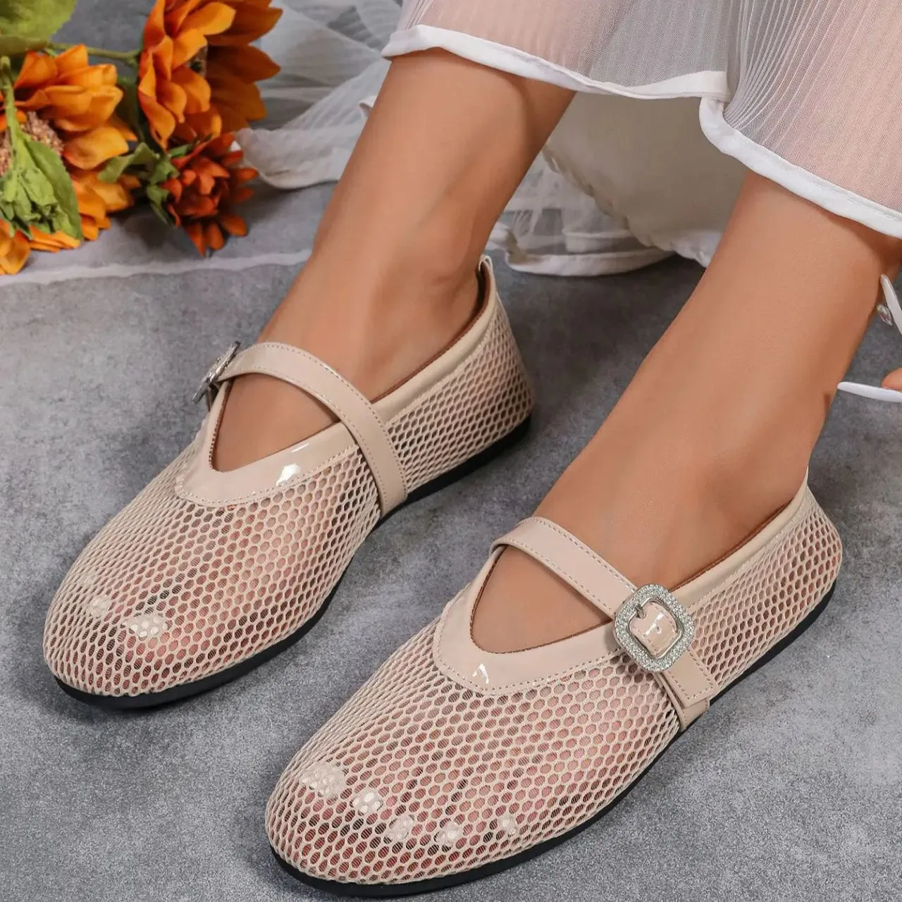 Mila Mesh Ballet Flats